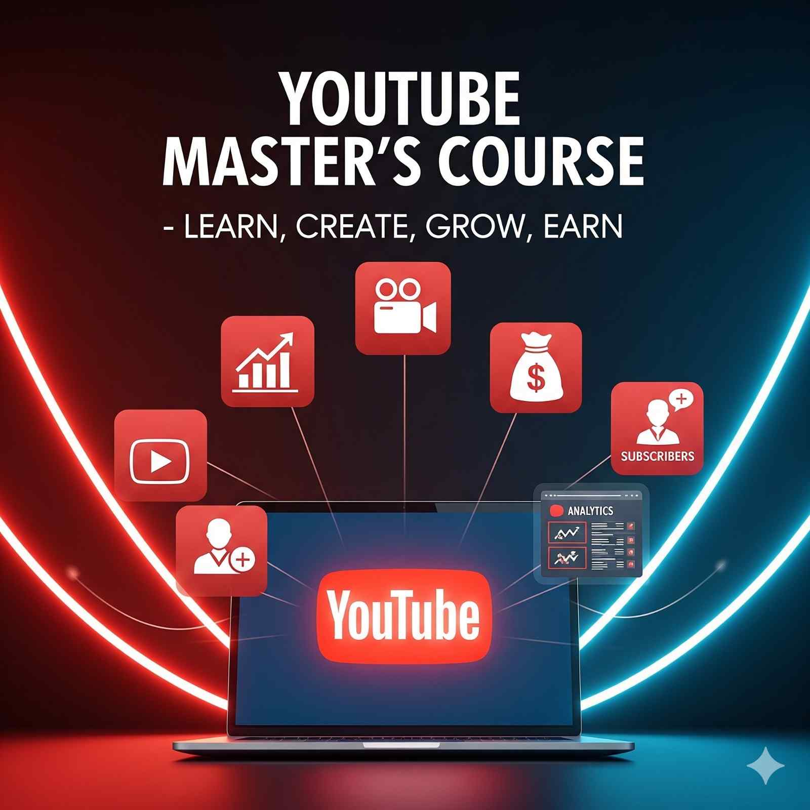 YouTube Master’s Course: Learn, Create, Grow & Earn